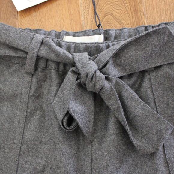 NWT Bonpoint Women's Virgin Wool Gray Shorts Belted Gustavey Style 36 (US 4) - Picture 2 of 9